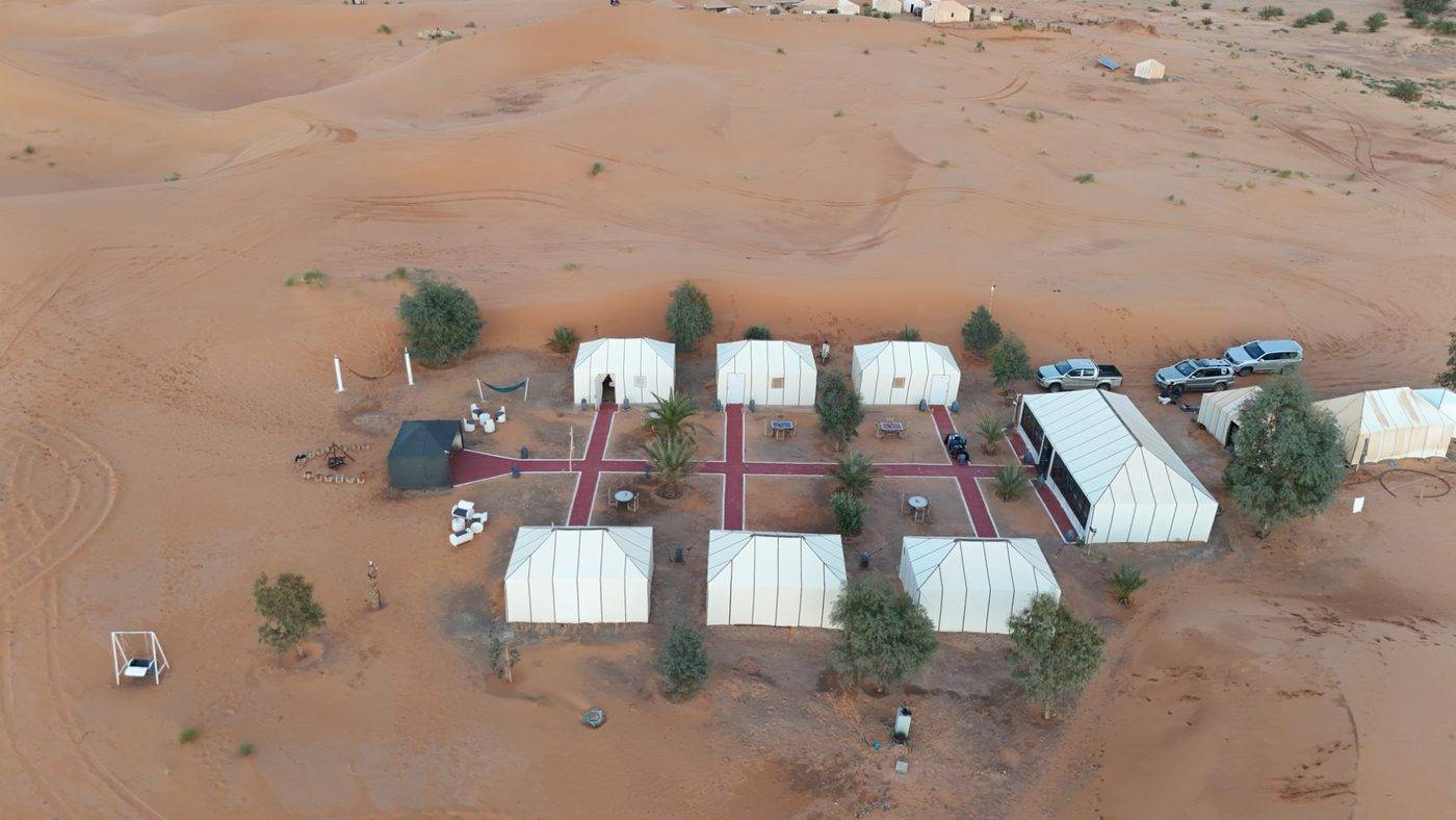 The camp among the dunes