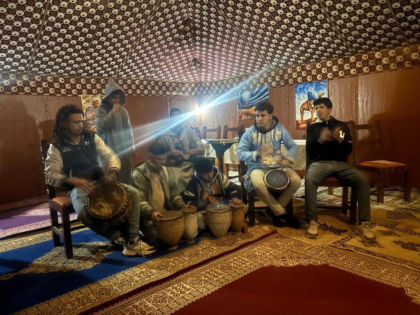 Berber music in the restaurant tent