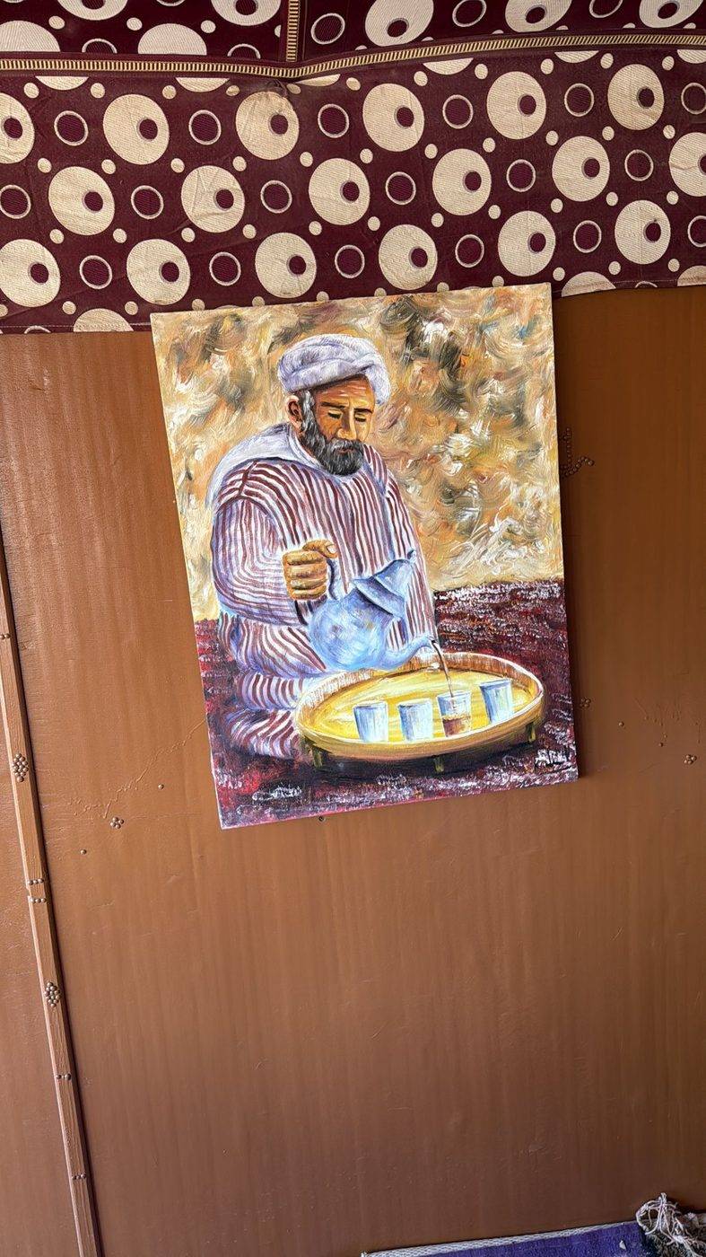 Berber painting in the restaurant
