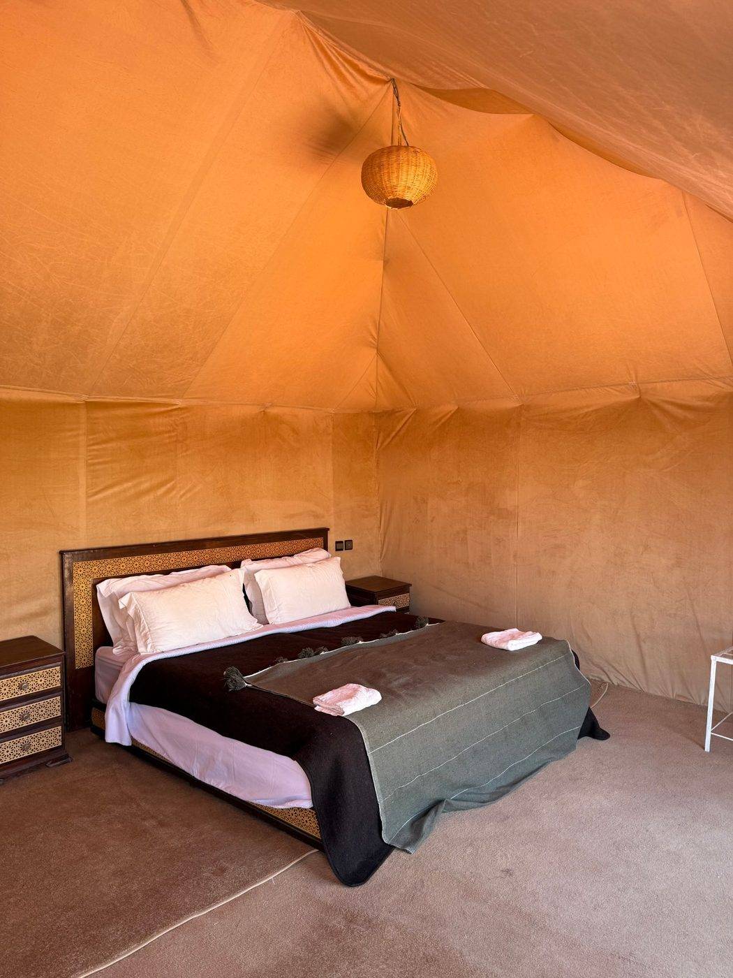 Tent with double bed